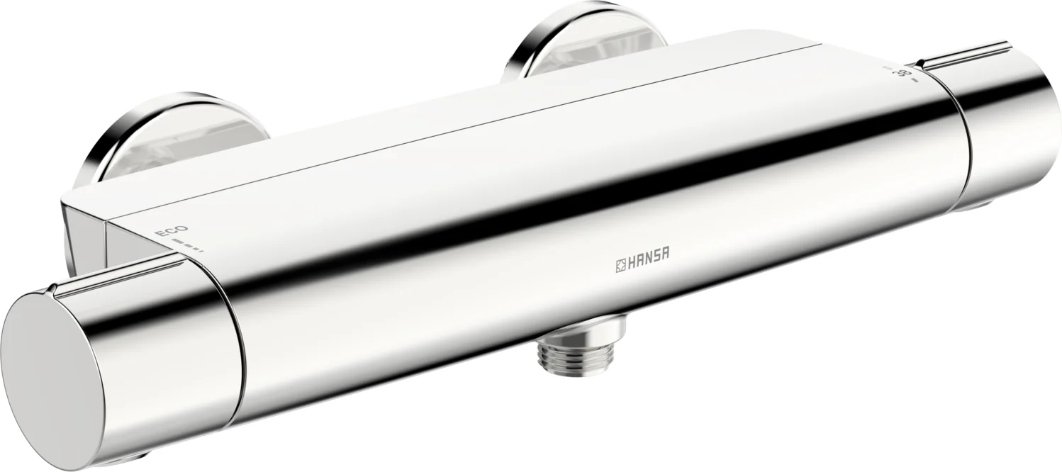 Hansa HansaOPTIMA Duscharmatur Wandmontage Thermostat Chrom Hansa HansaOPTIMA Duscharmatur Wandmontage Thermostat Chrom
