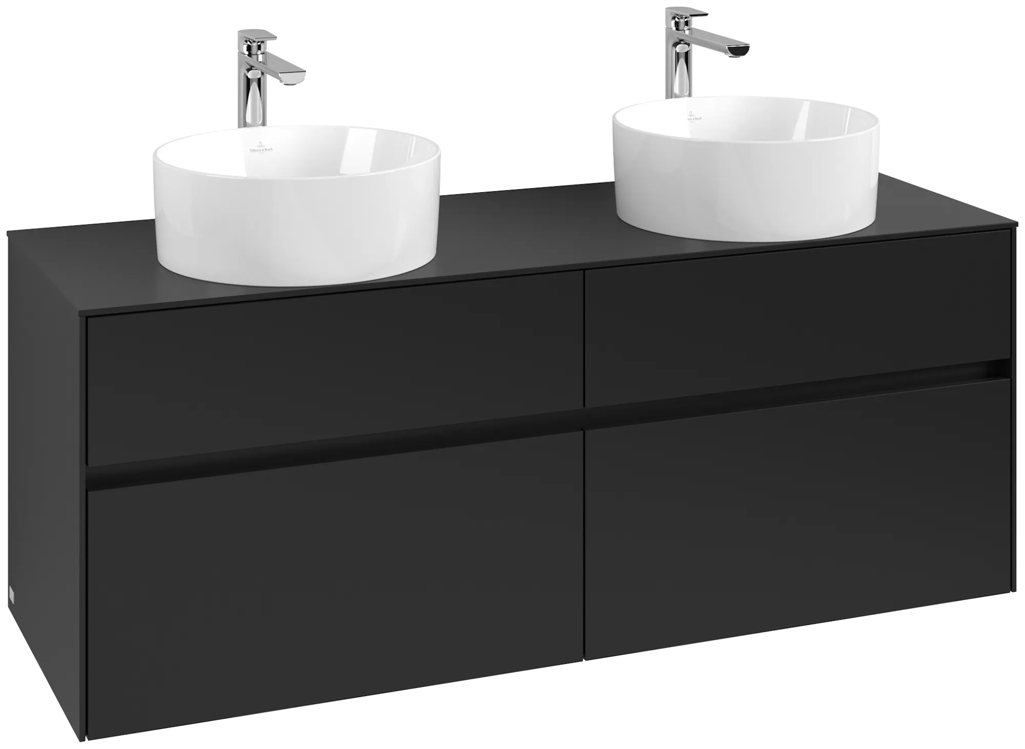 Villeroy & Boch Collaro Waschbeckenunterschrank C048B0, 1400 x 548 x 500 mm, Volcano Black