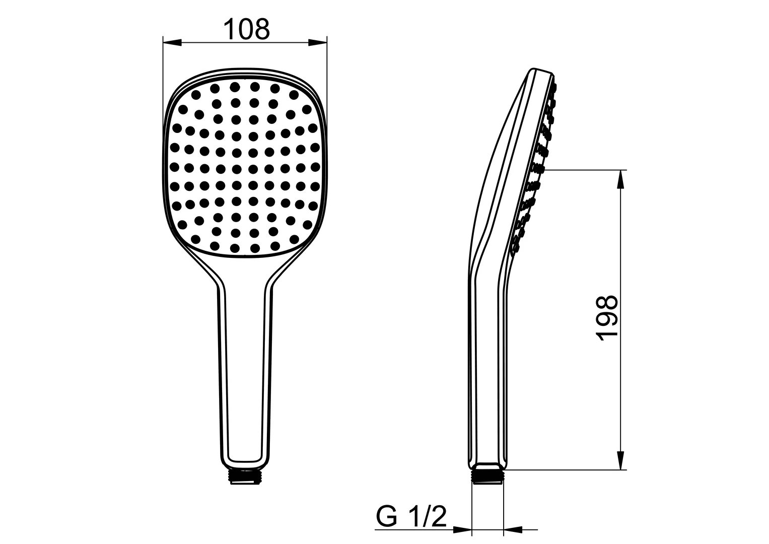 HansaACTIVEJET Style Handbrause 8431 1-strahlig Chrom