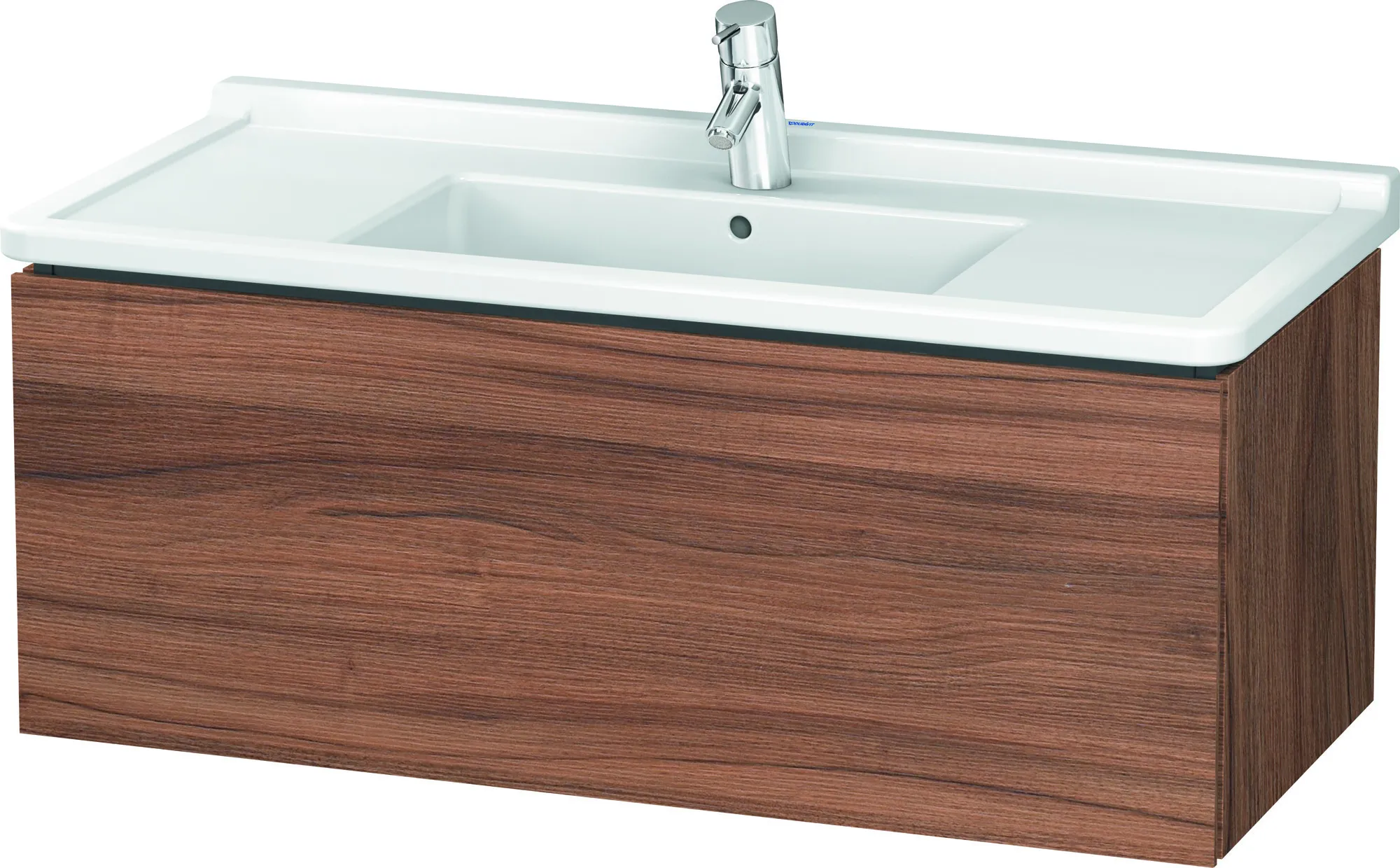 Duravit Waschtischunterschrank wandhängend „L-Cube“ 102 × 40,8 × 46,9 cm Nussbaum Natur Duravit Waschtischunterschrank wandhängend „L-Cube“ 102 × 40,8 × 46,9 cm Nussbaum Natur