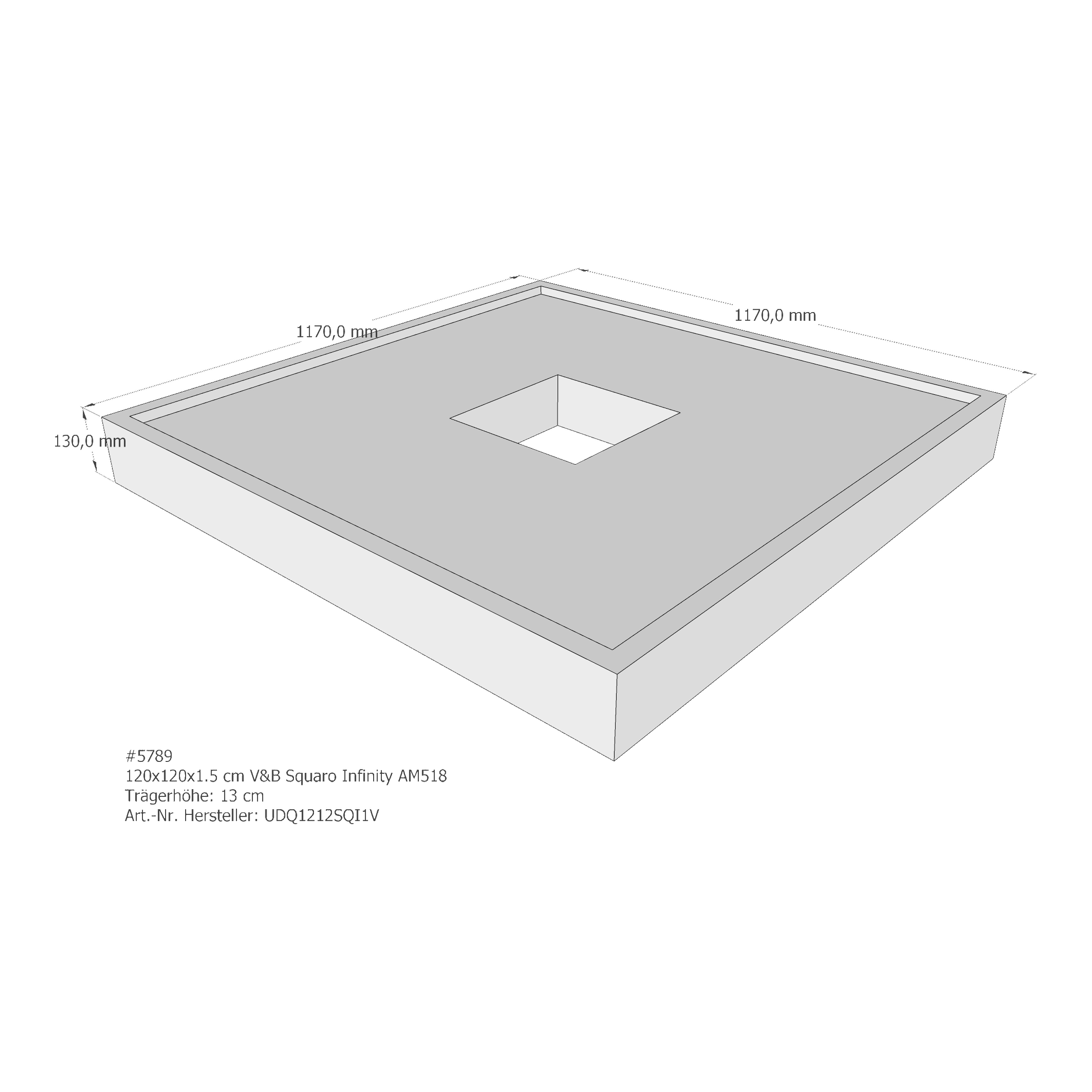 Duschwannenträger für Villeroy & Boch Squaro Infinity 120 × 120 × 1,5 cm