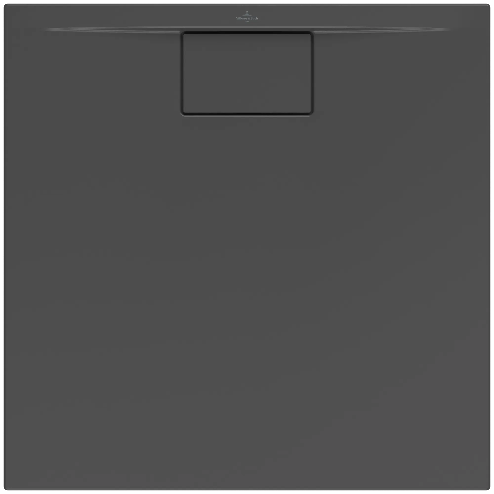 Villeroy & Boch quadrat Duschwanne „Architectura MetalRim“ 80 × 80 cm ohne Oberflächenbeschichtung, in Anthracite