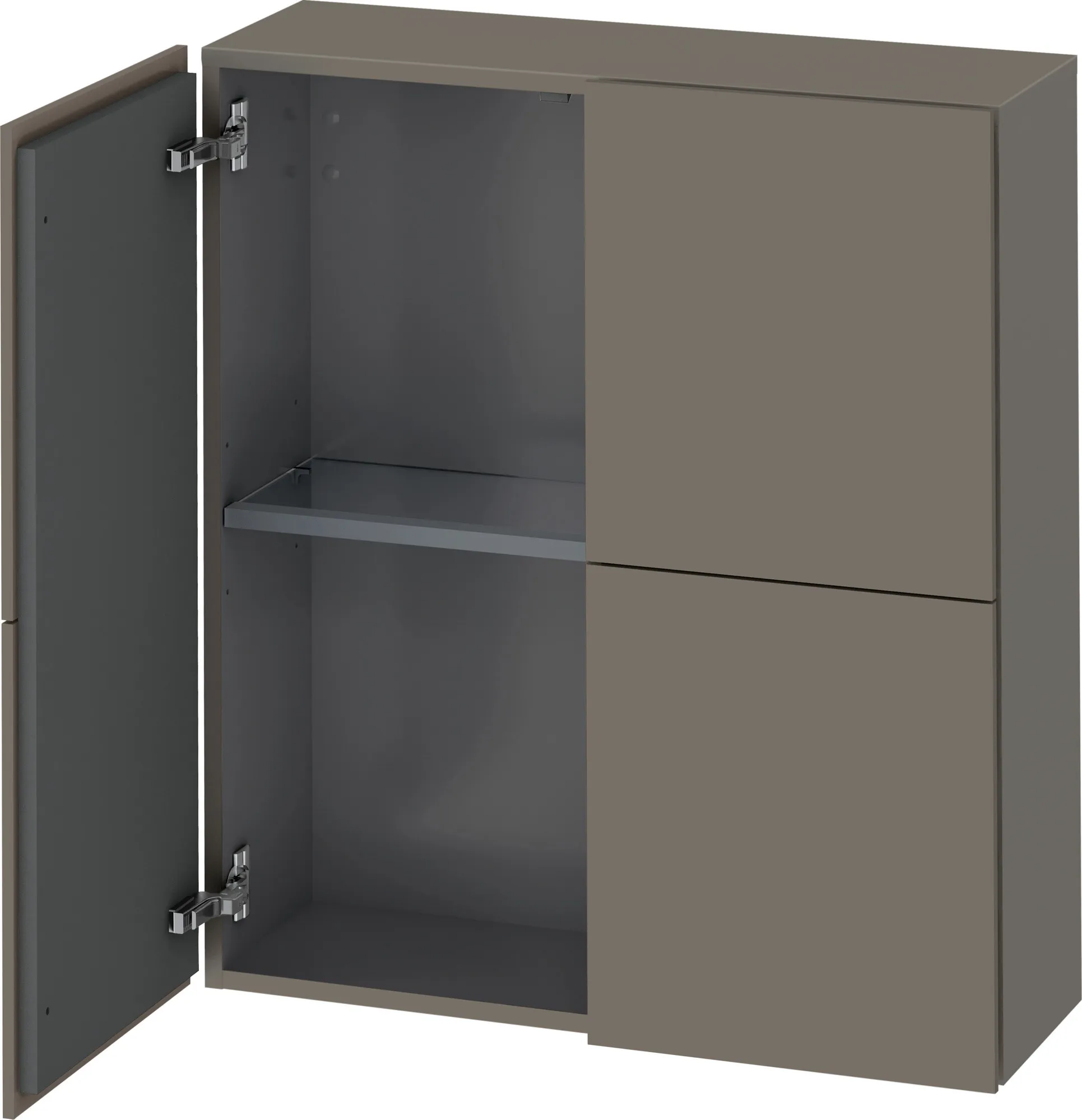 Duravit Halbhochschrank „L-Cube“ 70 × 80 × 24,3 cm Flannel Grey Seidenmatt Duravit Halbhochschrank „L-Cube“ 70 × 80 × 24,3 cm Flannel Grey Seidenmatt