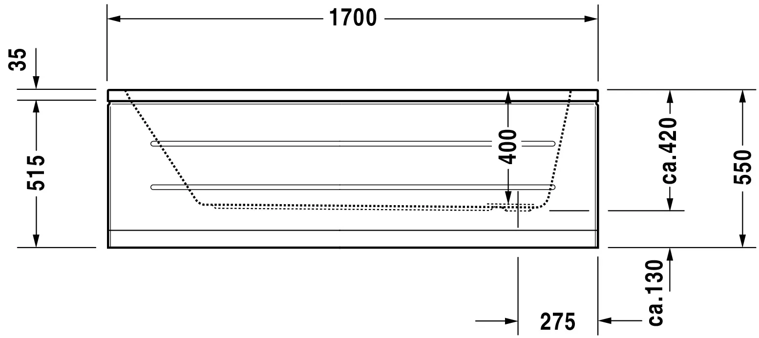Duravit Whirlwanne „D-Code“ rechteck 1700 × 700 mm, Fußablauf mit Jet Project, in Weiß Duravit Whirlwanne „D-Code“ rechteck 1700 × 700 mm, Fußablauf mit Jet Project, in Weiß