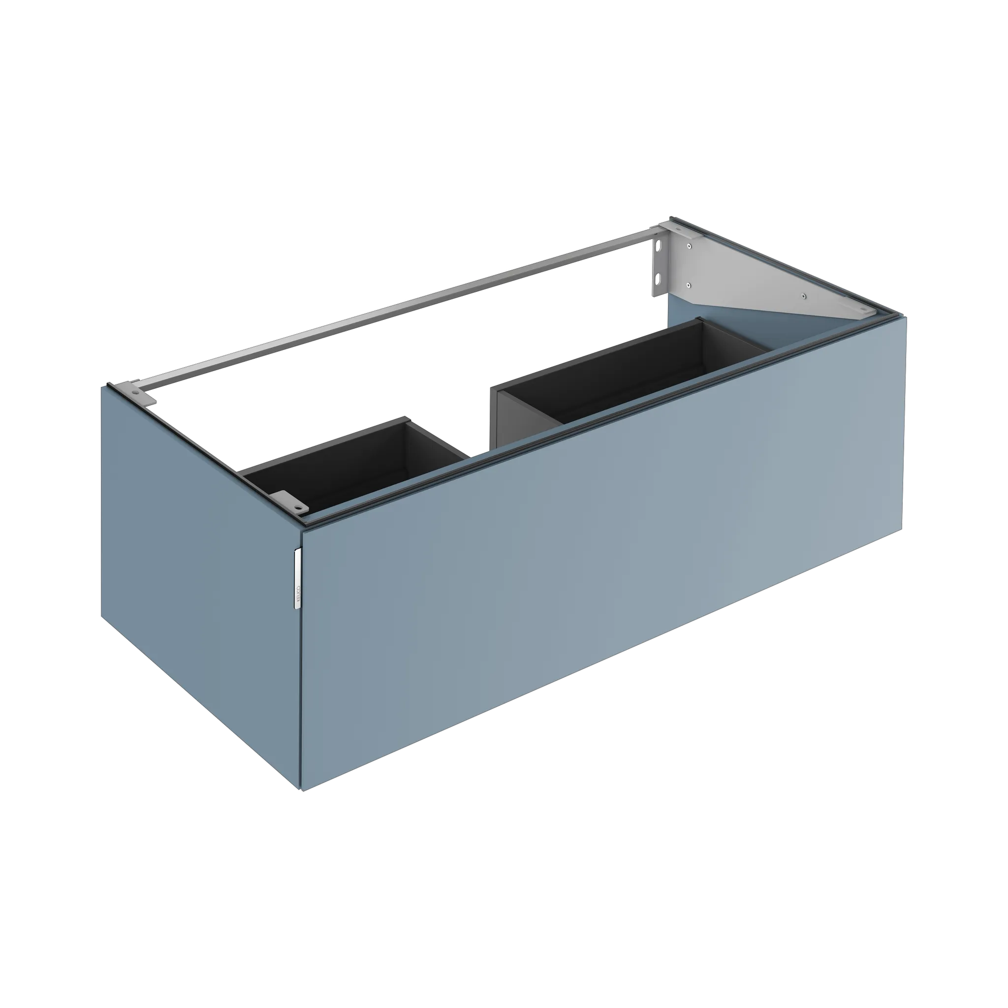 KEUCO Waschtischunterschrank mit Auszug „Edition 11 Art“ Blue Satin (Lack, seidenmatt), Blue Satin (Lack, seidenmatt), ohne Beleuchtung 1200 × 350 × 490 mm