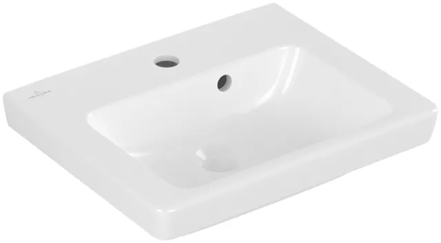 Villeroy & Boch Handwaschbecken für Montage mit Möbel „Subway 2.0“ 450 × 370 × 155 mm, mit Hahnlochbohrung, Hahnlochposition mittig, mit Hahnlochbank in Weiß Alpin Villeroy & Boch Handwaschbecken für Montage mit Möbel „Subway 2.0“ 450 × 370 × 155 mm, mit Hahnlochbohrung, Hahnlochposition mittig, mit Hahnlochbank in Weiß Alpin