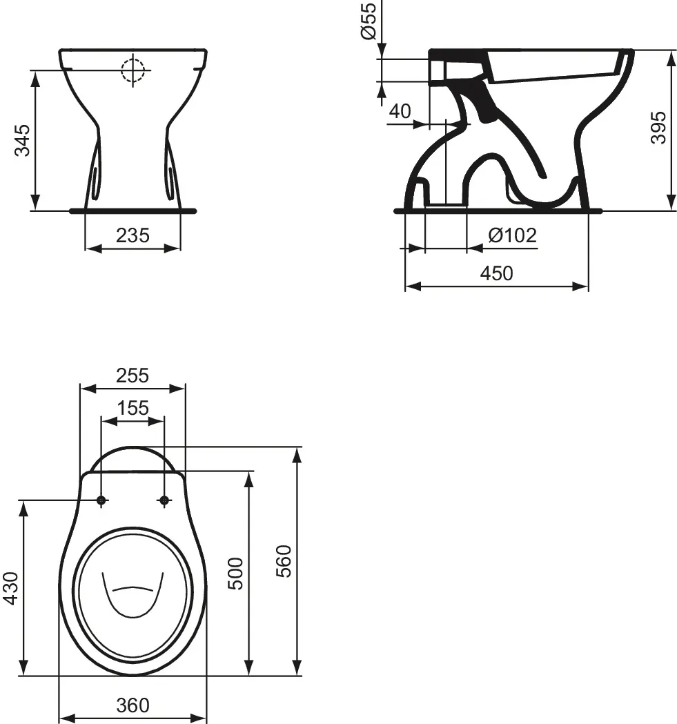 WC „Eurovit“ 36 × 39,5 × 56 cm WC „Eurovit“ 36 × 39,5 × 56 cm