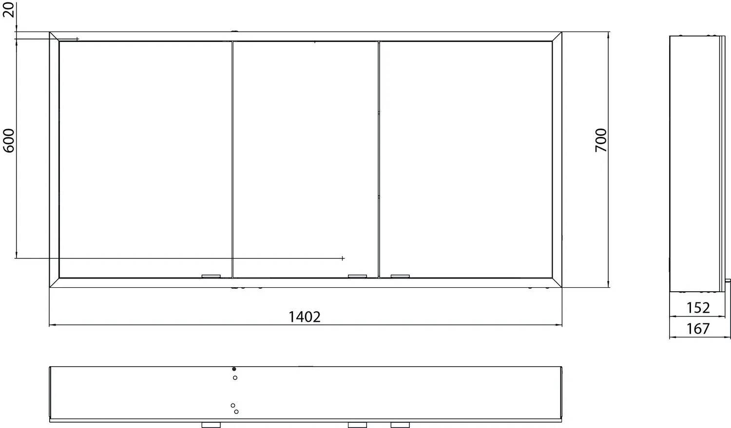 emco Spiegelschrank „prime“ Facelift 143 × 73 × 16,7 cm