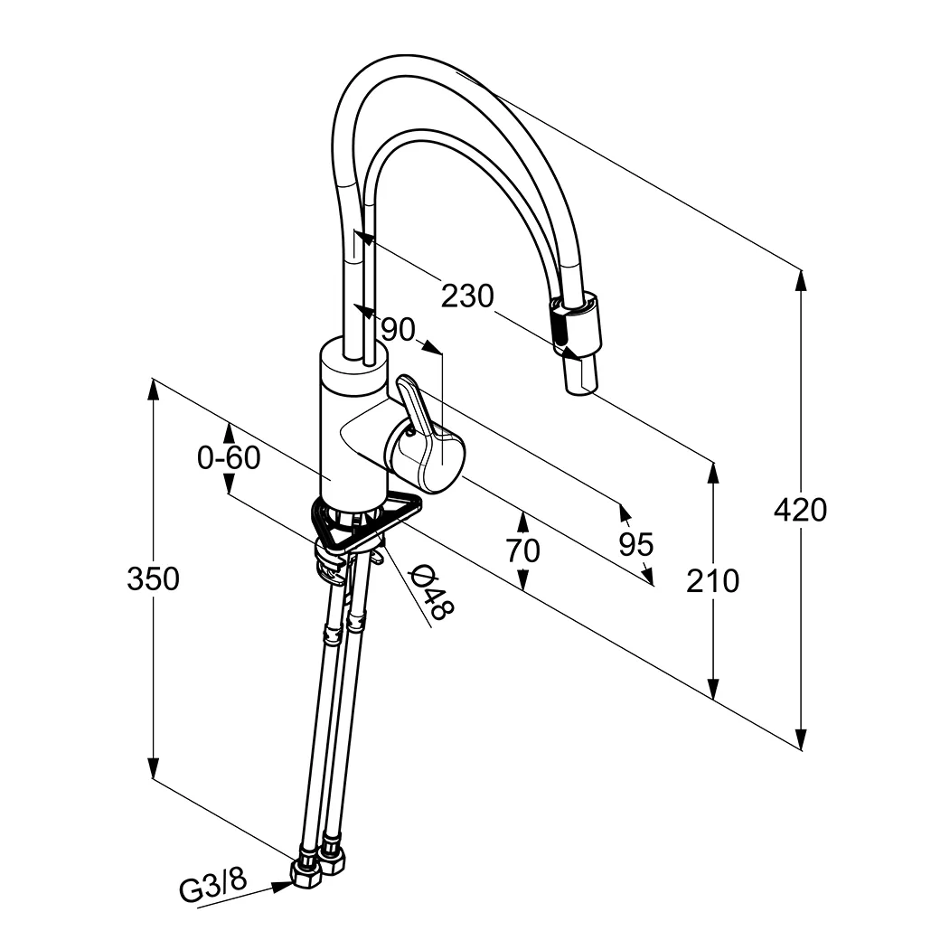 Kludi BINGO STAR Spültisch EHM DN 10 Doppelbogen Auslauf chrom Kludi BINGO STAR Spültisch EHM DN 10 Doppelbogen Auslauf chrom