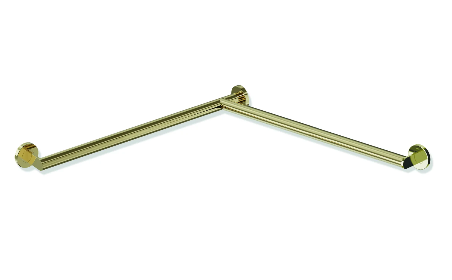 HEWI System 900 Duschhandlauf, Edelstahl, PVD beschichtet, waagerechte Längen 765 mm, Durchmesser 32 mm, Ausführung rechts, HEWI Farbe CK