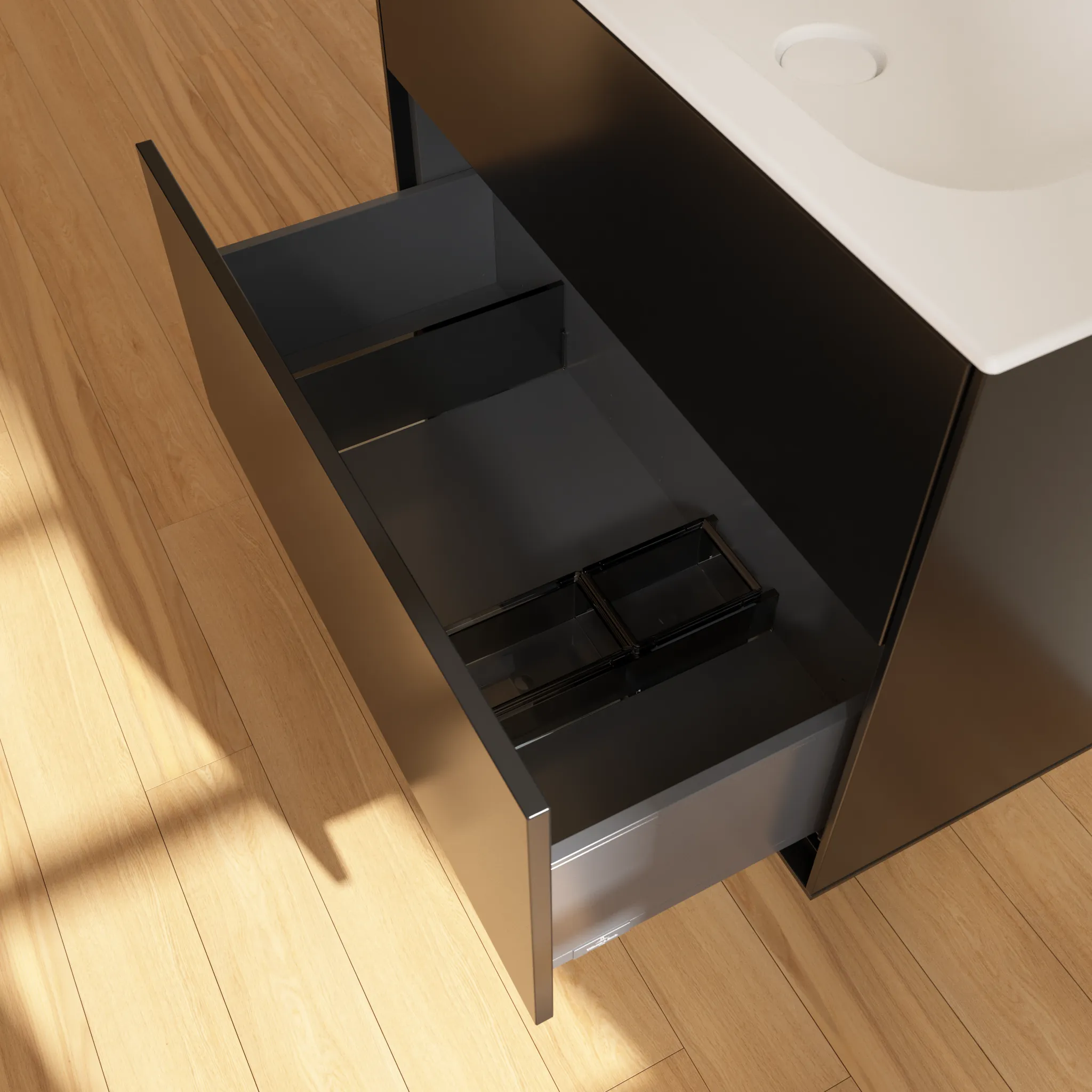 Villeroy & Boch Finion Waschbeckenunterschrank F01, 796x591x498mm, Black Matt Lacquer Villeroy & Boch Finion Waschbeckenunterschrank F01, 796x591x498mm, Black Matt Lacquer