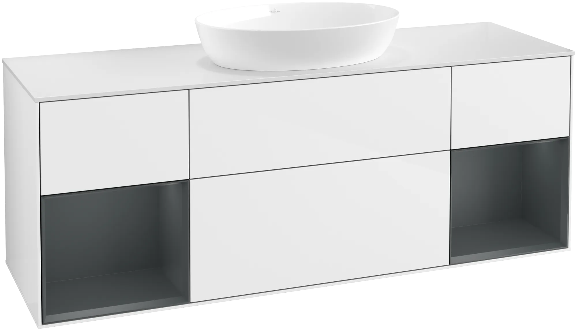 Villeroy & Boch Waschbeckenunterschrank Finion FD0, 1600x603x501mm, Eckig, Beleuchtet
