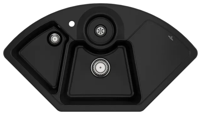Villeroy & Boch Einbau-Küchenspülbecken „Solo Eck“ 1075 × 600 × 205 mm, Hahnlochposition links in Chromite