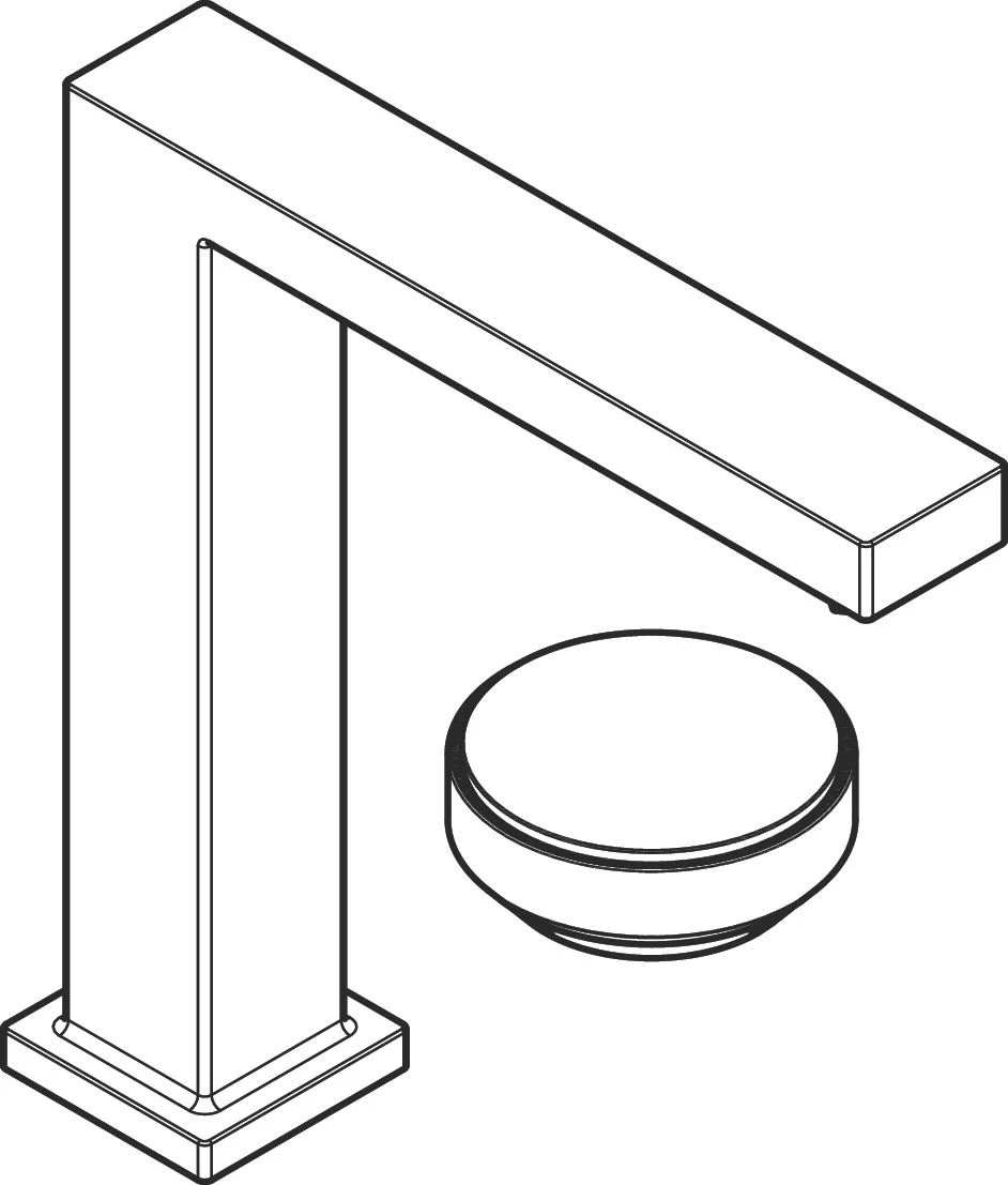 Hansgrohe Tecturis E 2-Loch Waschtischmischer 150 Chrom, Ausladung 158 mm, Auslaufhöhe 173 mm, Zylindergriff, WaterfallStream, max. Durchflussmenge 4 l/min