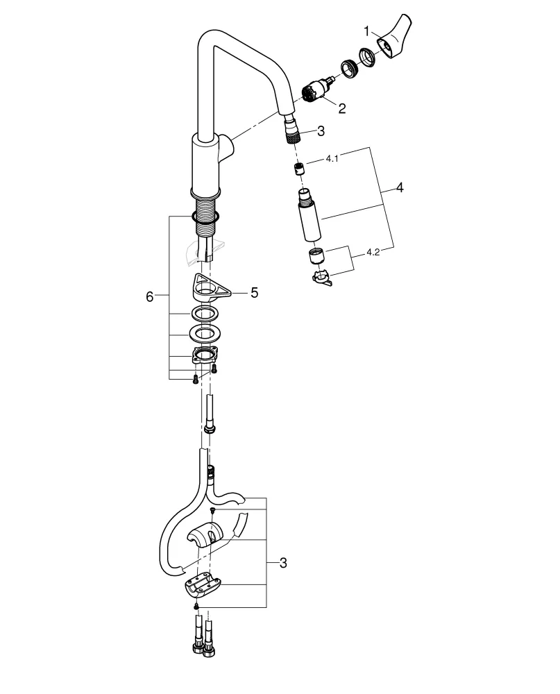 Einhand-Spültischbatterie Eurosmart 30619, hoher schwenkbarer Gussauslauf, herausziehbare Dual Spülbrause, chrom Einhand-Spültischbatterie Eurosmart 30619, hoher schwenkbarer Gussauslauf, herausziehbare Dual Spülbrause, chrom