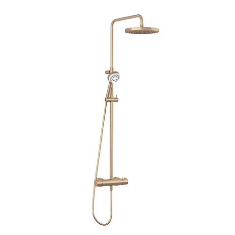 Kludi LOGO NEO Thermostat Dual Shower System, Kopfbrause 250mm Brushed bronze Kludi LOGO NEO Thermostat Dual Shower System, Kopfbrause 250mm Brushed bronze