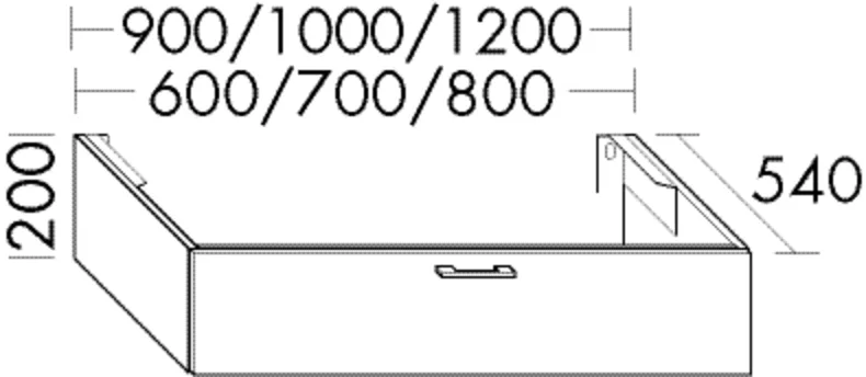 Burgbad Waschtischunterschrank Sys30, 900 mm breit, 200 mm hoch, 540 mm tief, inkl. Metallkonsolen Burgbad Waschtischunterschrank Sys30, 900 mm breit, 200 mm hoch, 540 mm tief, inkl. Metallkonsolen
