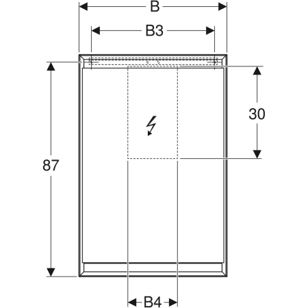 Geberit Spiegelschrank „One“ 60 × 15 cm in Aluminium eloxiert