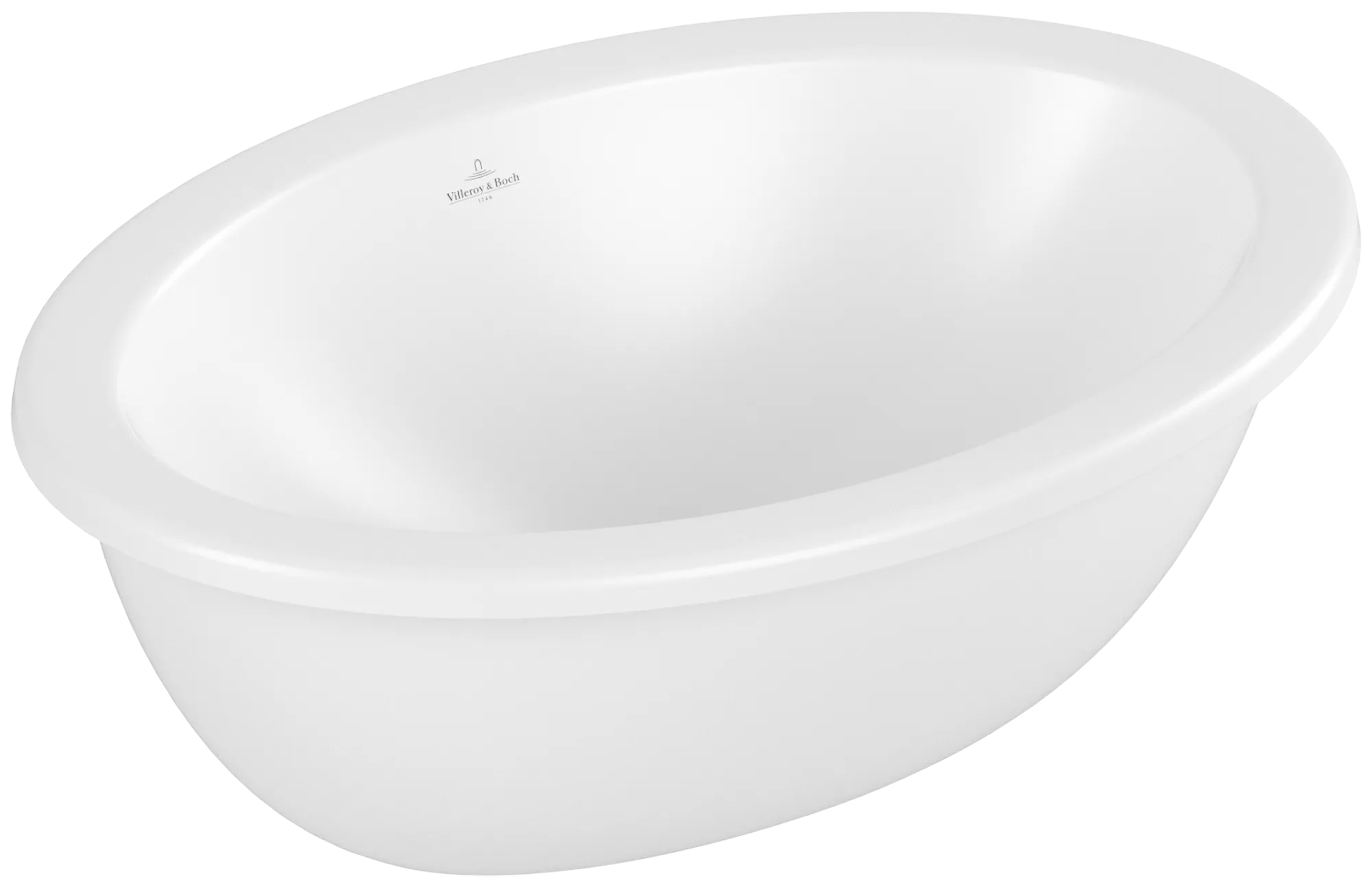 Villeroy & Boch Unterbauwaschbecken Loop & Friends, oval, Stone White CeramicPlus, 485 x 325 x 215 mm, TitanCeram, matt, ohne Überlauf