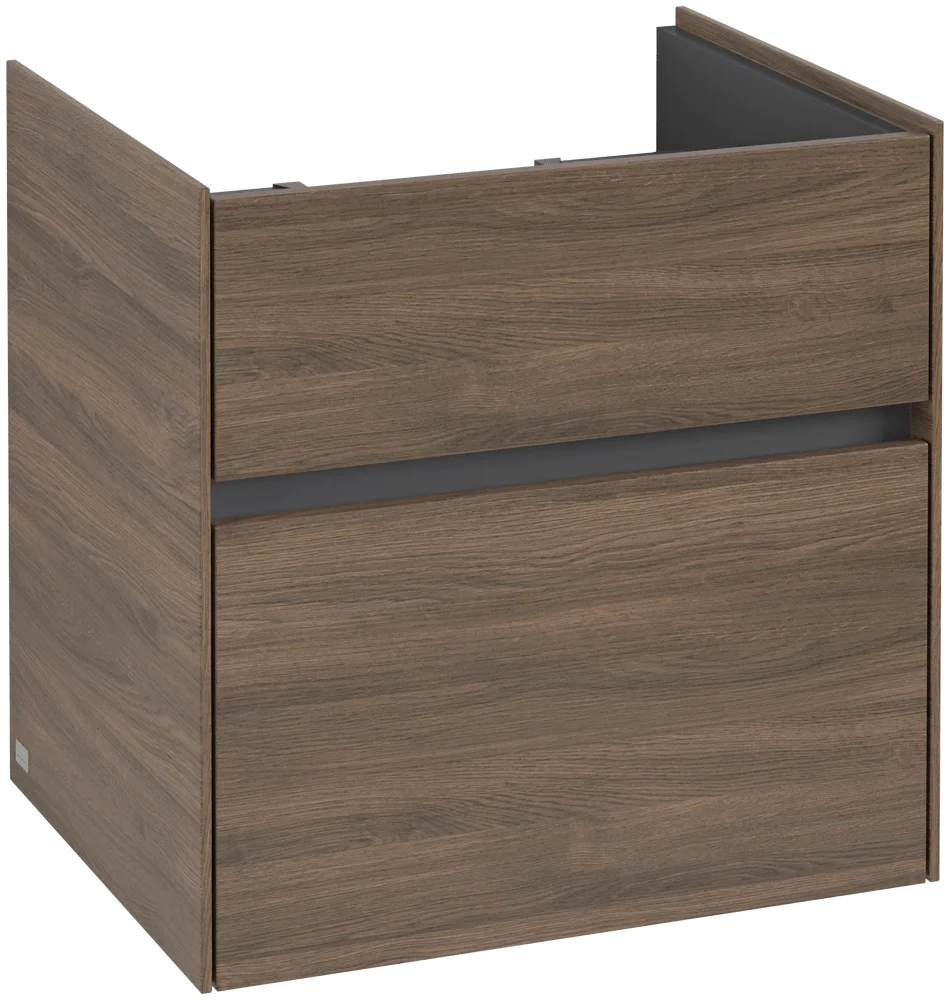 Villeroy & Boch Waschbeckenunterschrank Collaro C00800 Arizona Oak, 554x546x444 mm, mit SoftClosing, 1 Waschbecken, 2 Auszüge