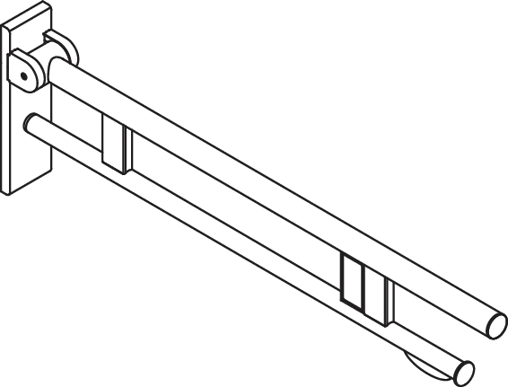 HEWI Stützklappgriff „System 900“ HEWI Stützklappgriff „System 900“