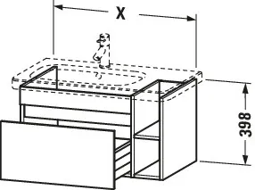 Duravit Waschtischunterschrank wandhängend „DuraStyle“ 73 × 39,8 × 44,8 cm Duravit Waschtischunterschrank wandhängend „DuraStyle“ 73 × 39,8 × 44,8 cm