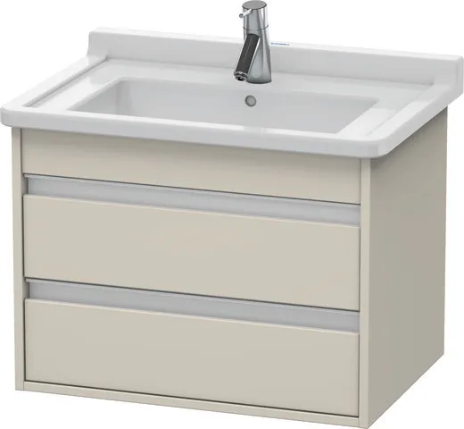 Duravit Waschtischunterschrank wandhängend „Ketho“ 65 × 48 × 45,5 cm Taupe Matt