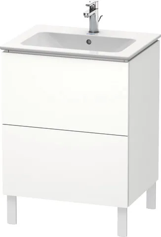 Duravit Waschtischunterschrank bodenstehend „L-Cube“ 62 × 70,4 × 48,1 cm Weiß Supermatt