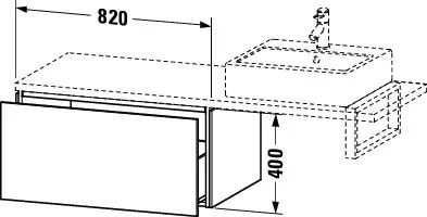 Duravit Unterschrank für Konsole „L-Cube“ 82 × 40 × 54,7 cm Weiß Hochglanz