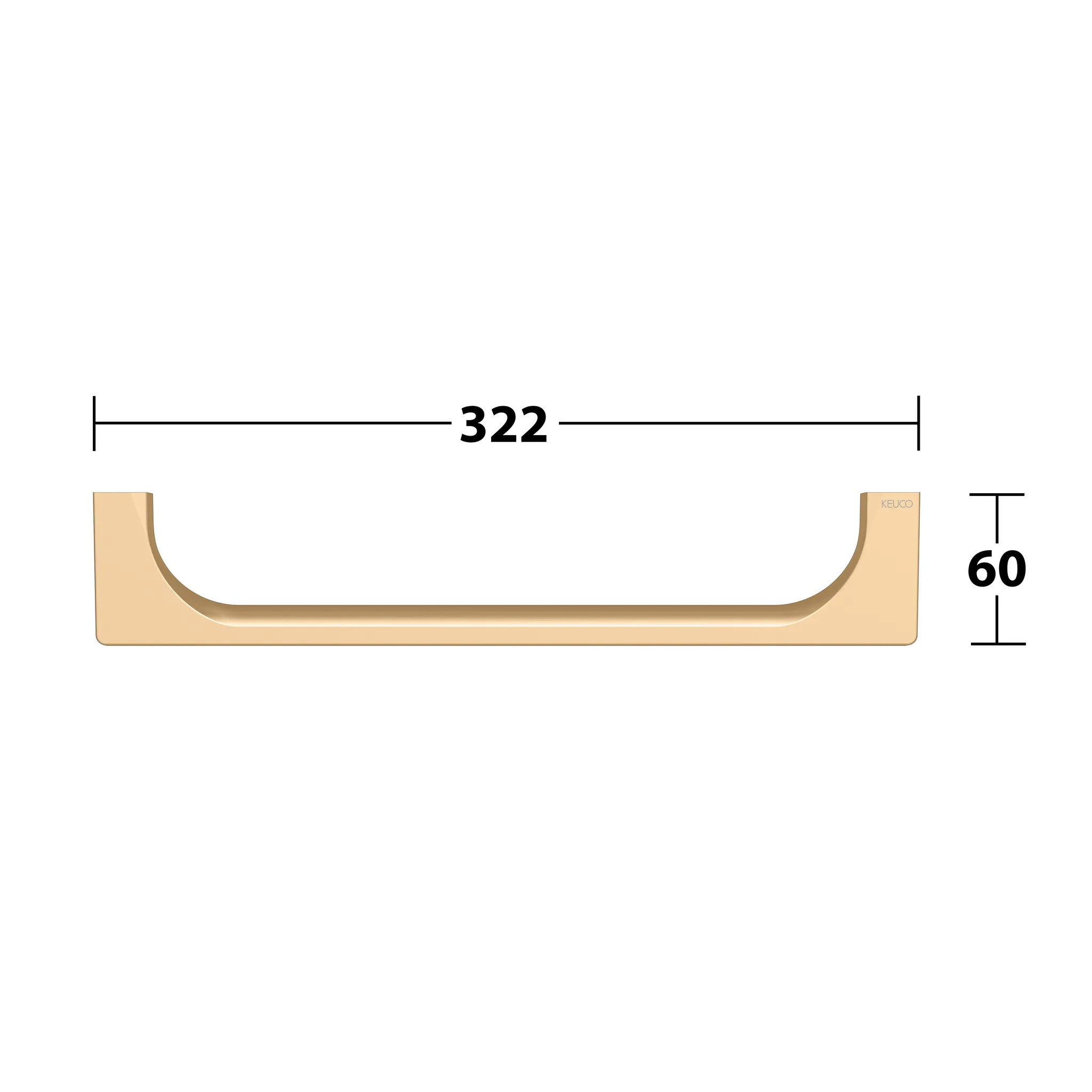 Edition 11 Haltegriff 300 mm Messing gebürstet Edition 11 Haltegriff 300 mm Messing gebürstet