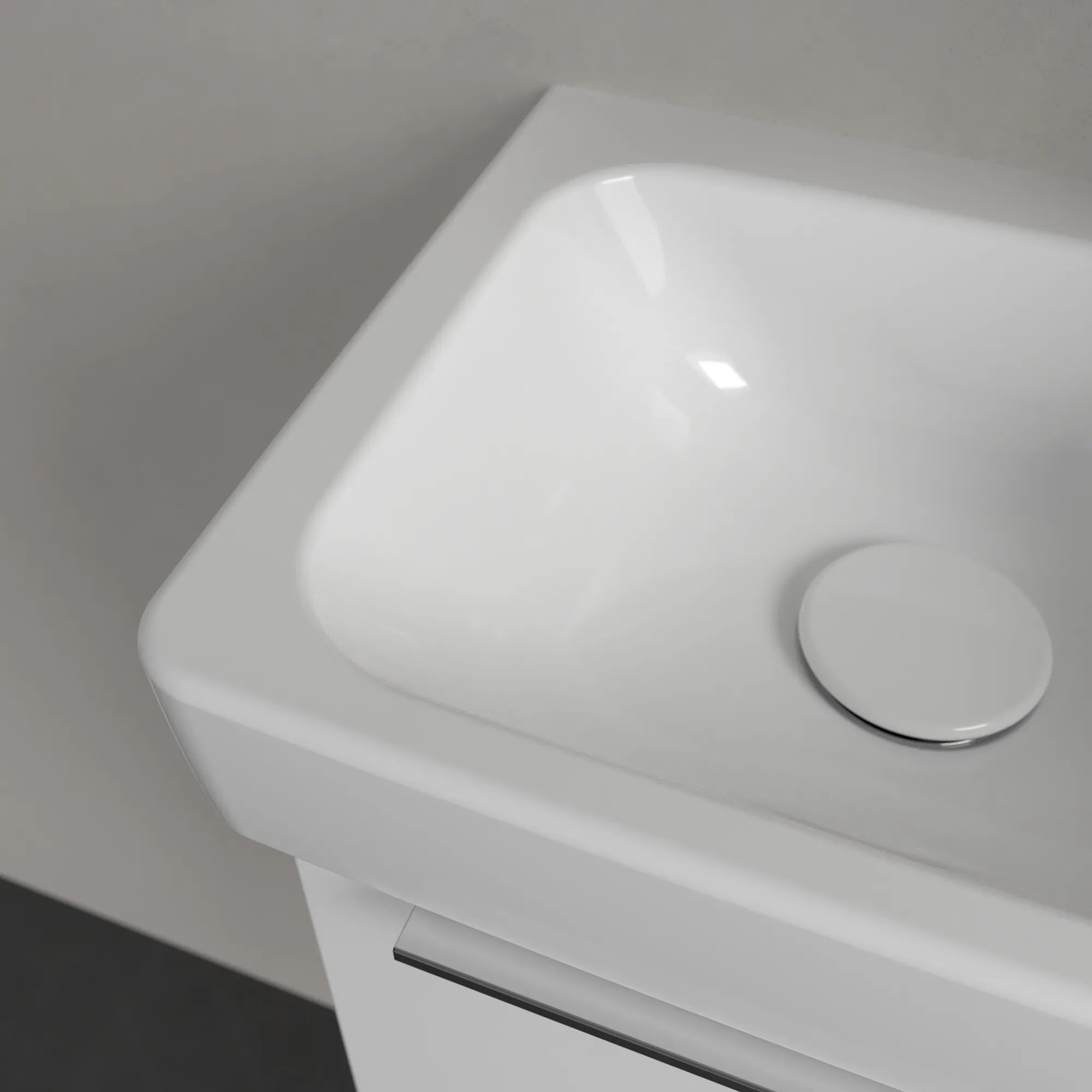 Villeroy & Boch Architectura Handwaschbecken 772-1, 355x260mm, links, Weiß Alpin