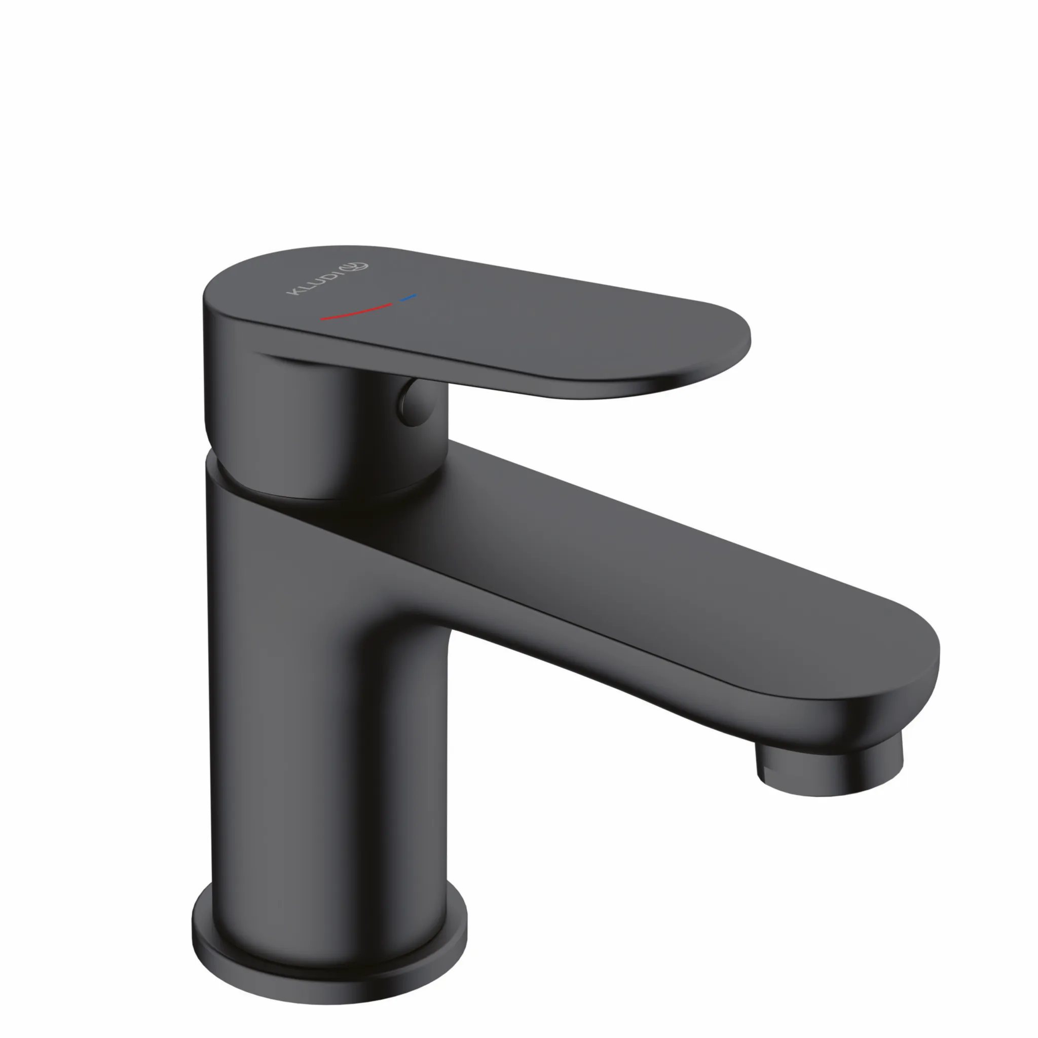 Kludi-X1 Waschtisch-Einhandmischer 75, mattschwarz, DN15, SmartStart, 4,5 l/min, DVGW-zugelassen
