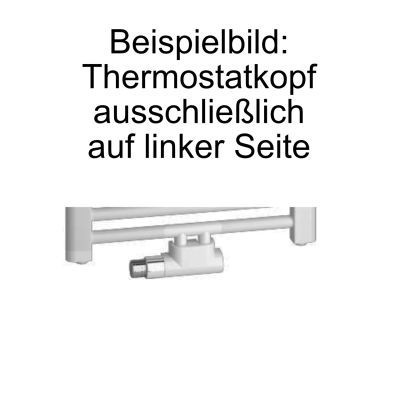 Design in Bad Anschlussgarnitur inkl. Thermostat für Heizkörper mit 50 mm Anschluss Eckform „Multiblock T“ in chrom