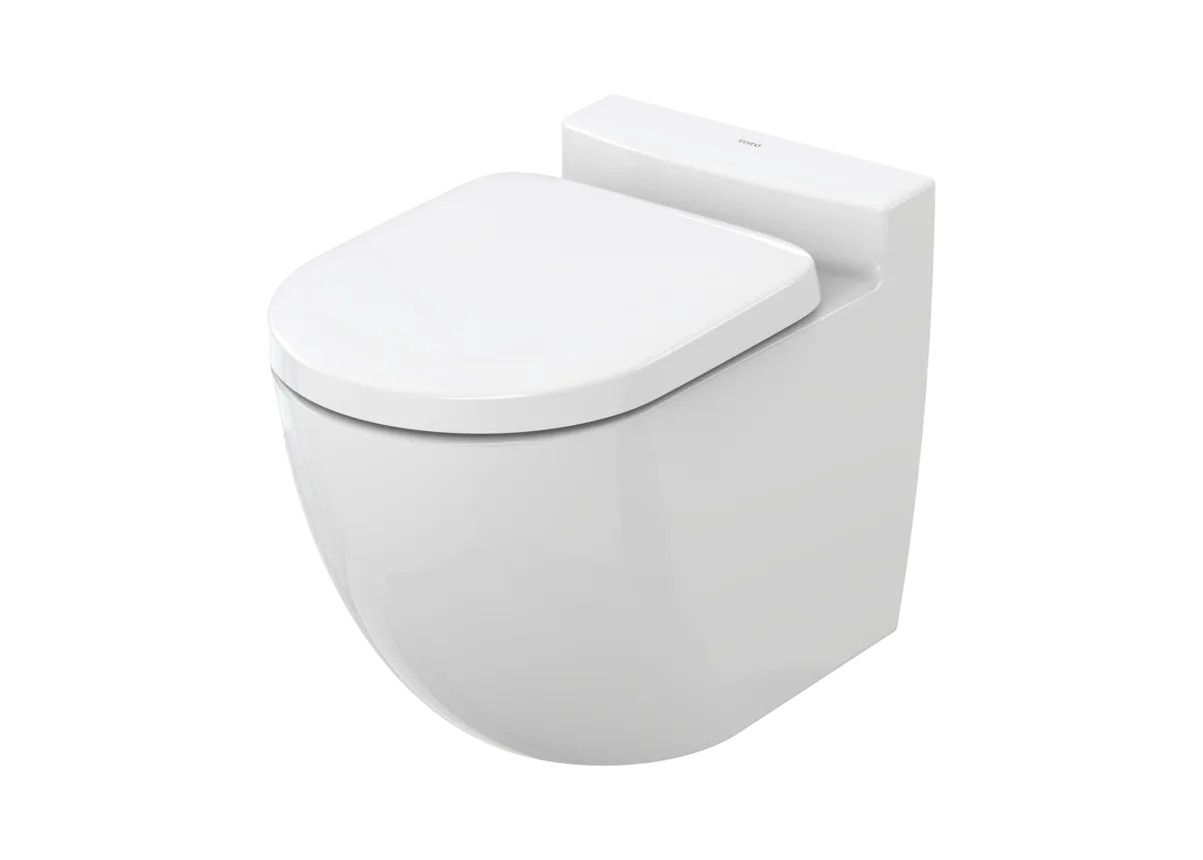 Toto Wand-Tiefspül-WC bodenstehend randlos, Tornado Flush „NC“ 380 × 483 × 630 mm in weiß Toto Wand-Tiefspül-WC bodenstehend randlos, Tornado Flush „NC“ 380 × 483 × 630 mm in weiß
