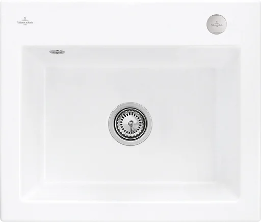 Villeroy & Boch Subway 60 S Einbauspüle 600x510mm Exc-Garn. Stone White CeramicPlus