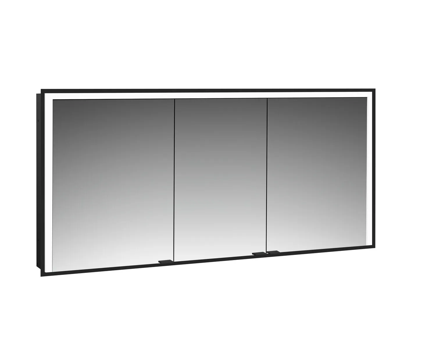 emco prime 3 emco asis PG2 LED-Lichtspiegelschrank Prime 3 Unterputz, 1600 mm, 3-türig schwarz