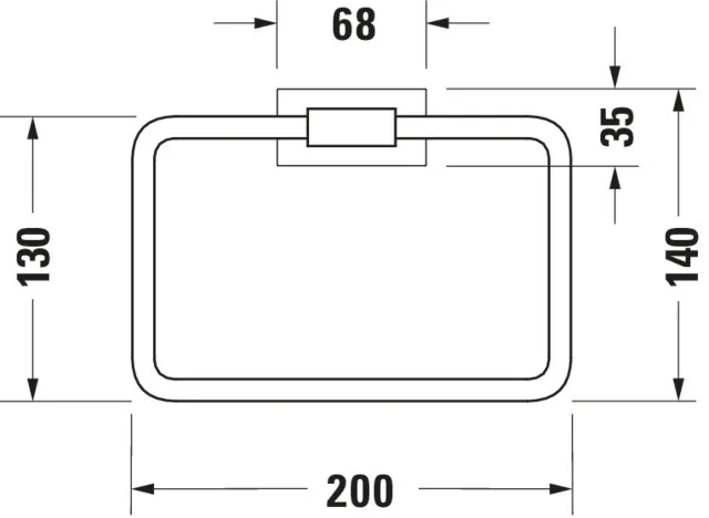 Duravit Handtuchring „Karree“, Befestigung sichtbar 5,8 × 5,8 × 14,2 × 20 cm Duravit Handtuchring „Karree“, Befestigung sichtbar 5,8 × 5,8 × 14,2 × 20 cm