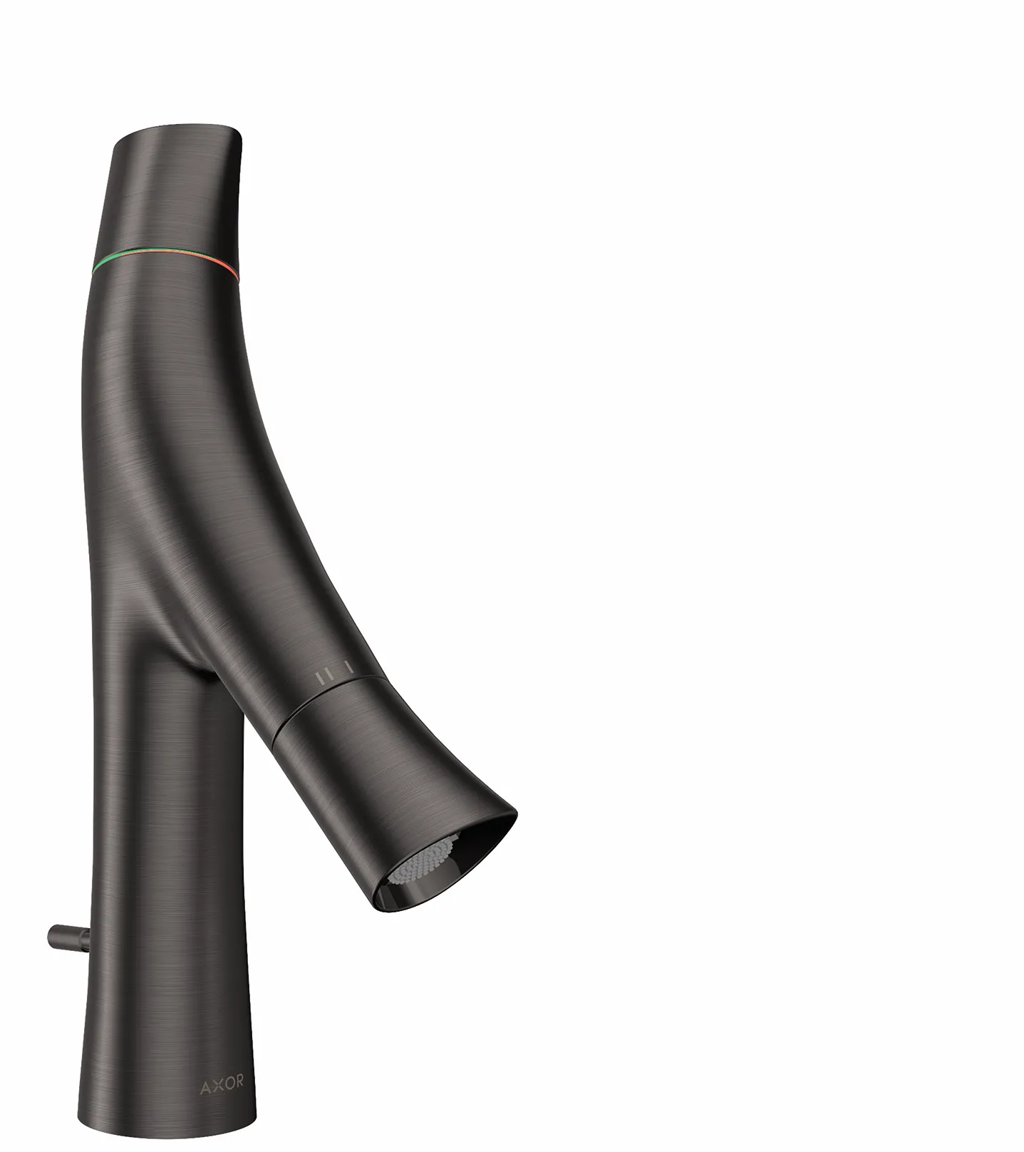 Hansgrohe AXOR Starck Organic 2-Griff Waschtischmischer 80, Brushed Black Chrome, Ausladung 116 mm, Auslaufhöhe 83 mm