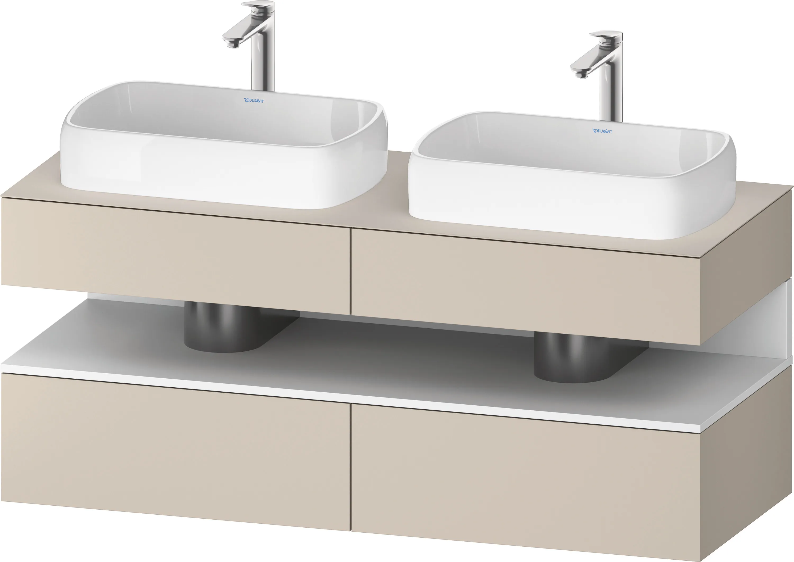 Duravit Waschtischunterschrank wandhängend „Qatego“ 140 × 60 × 55 cm