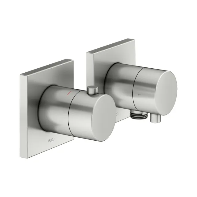 KEUCO EDITION 11 Thermostatarmatur-Set Unterputz für 2 Verbraucher mit Schlauchanschluss 2-Wege Edelstahl-finish KEUCO EDITION 11 Thermostatarmatur-Set Unterputz für 2 Verbraucher mit Schlauchanschluss 2-Wege Edelstahl-finish