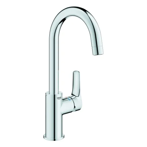 Einhand-Waschtischbatterie Eurosmart 23970_3, L-Size, schwenkbarer Rohrauslauf, Einlochmontage, Temperaturbegrenzer, glatter Körper mit Push-open Ablaufgarnitur, chrom Einhand-Waschtischbatterie Eurosmart 23970_3, L-Size, schwenkbarer Rohrauslauf, Einlochmontage, Temperaturbegrenzer, glatter Körper mit Push-open Ablaufgarnitur, chrom