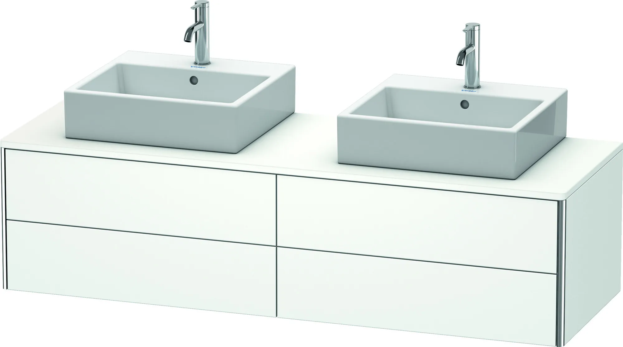 Duravit Waschtischunterschrank wandhängend „XSquare“ 160 × 40 × 54,8 cm Weiß Matt Duravit Waschtischunterschrank wandhängend „XSquare“ 160 × 40 × 54,8 cm Weiß Matt