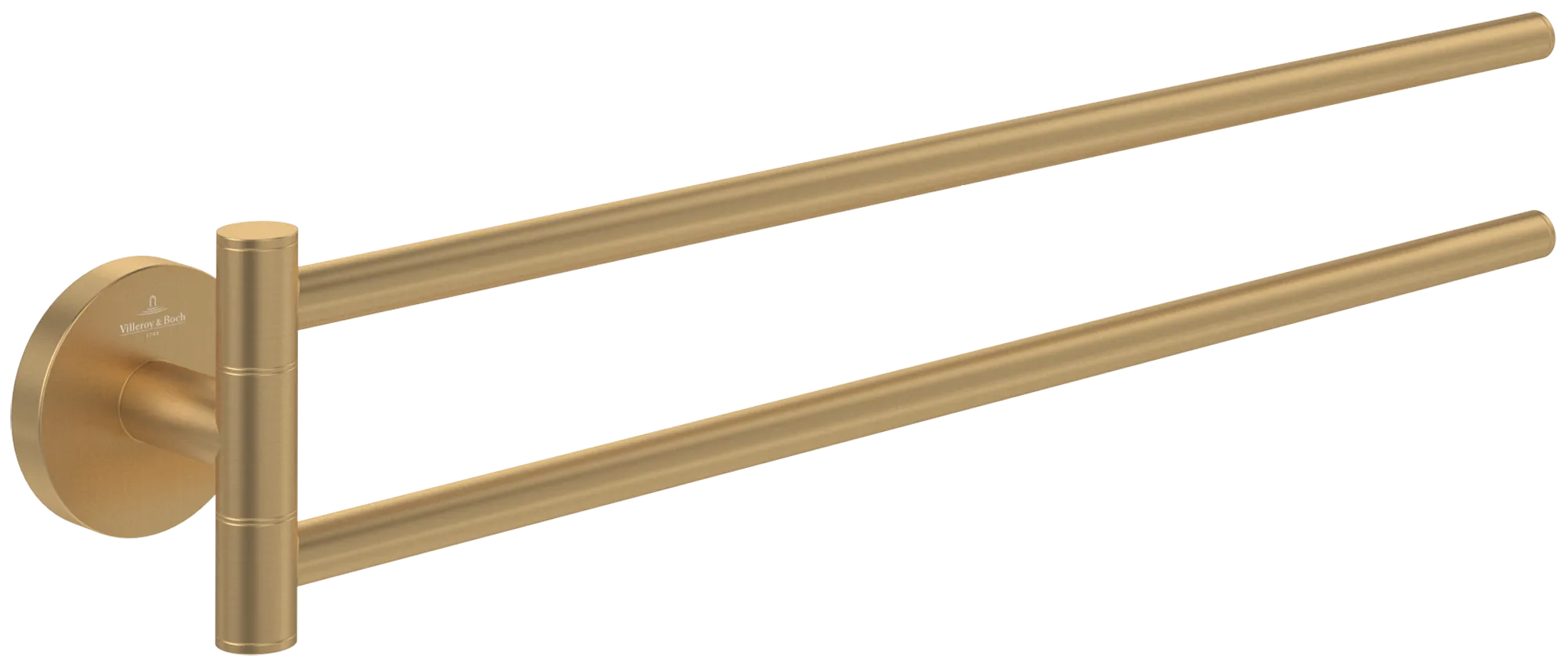 Villeroy & Boch Handtuchhalter zweiarmig Elements - Tender Brushed Gold 80 x 53 x 427 mm Villeroy & Boch Handtuchhalter zweiarmig Elements - Tender Brushed Gold 80 x 53 x 427 mm