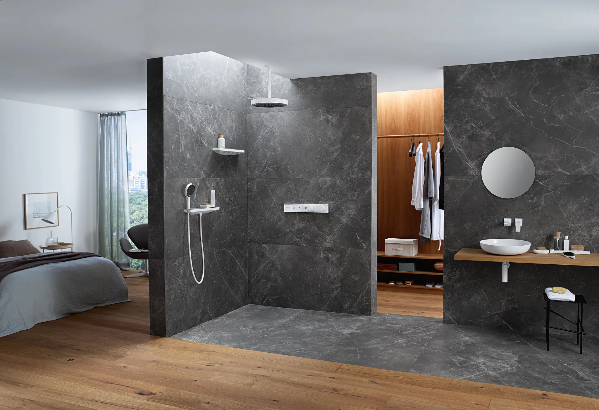 Kopfbrause Rainfinity 360 1jet Deckenmontage chrom