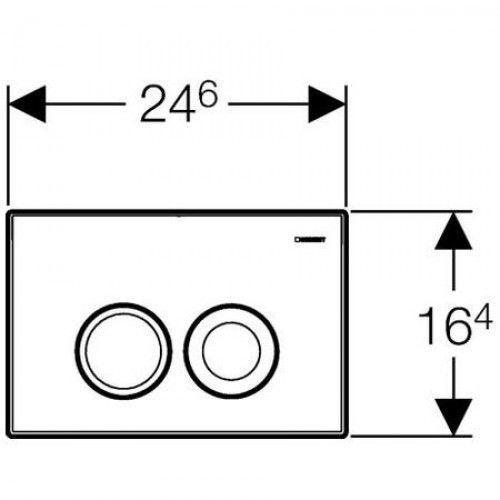 Set Tiefspül-WC mit Geberit Element und Geberit Betätigungsplatte inkl. WC-Sitz und Schallschutz „Delta25“