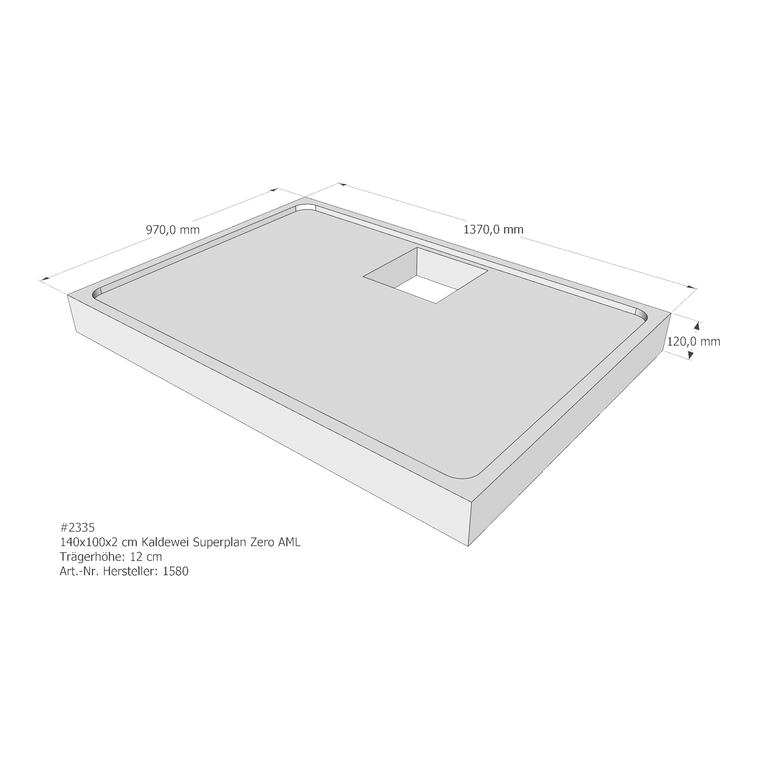 Duschwannenträger für Kaldewei Superplan Zero 140 × 100 × 2 cm Breite: 100 cm / Länge: 140 cm Duschwannenträger für Kaldewei Superplan Zero 140 × 100 × 2 cm Breite: 100 cm / Länge: 140 cm