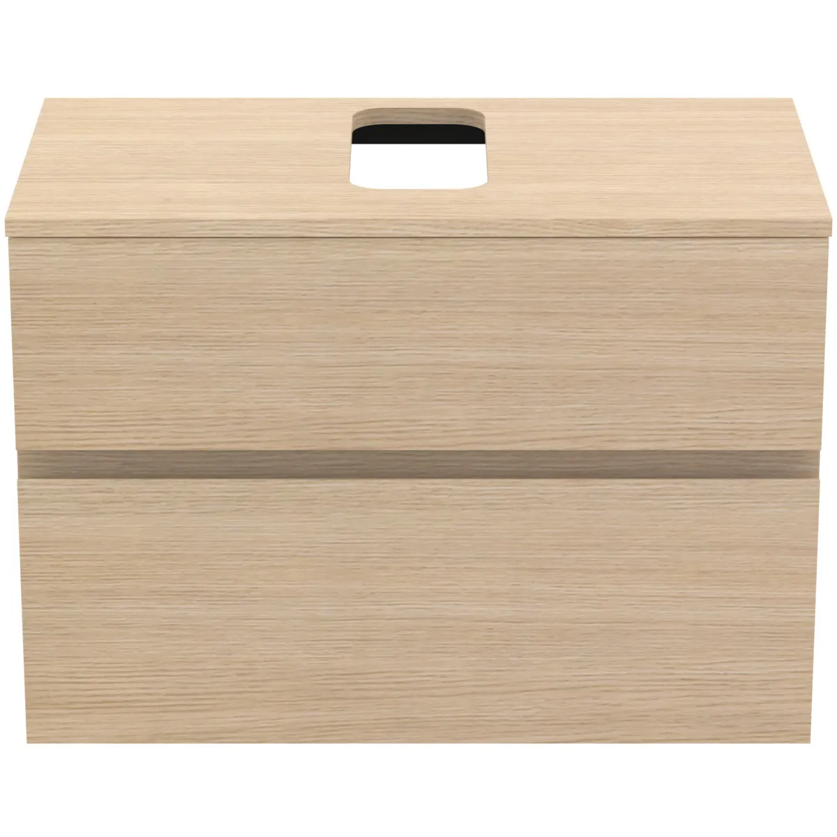 Ideal Standard Waschtischunterschrank Finesse Eiche weiß, 802x440x558mm, 2 Auszüge