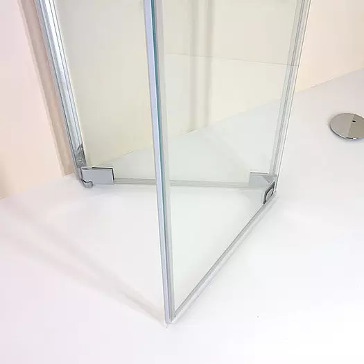 Sprinz Rechteck-Duschkabine Drehfalttüren 2-teilig Nische „Omega Plus“, Anschlag links und rechts, Falttür B: 1800 mm H: 2000 mm