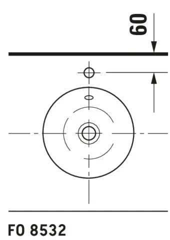 Aufsatzwaschtisch „Starck 1“, mit Überlauf