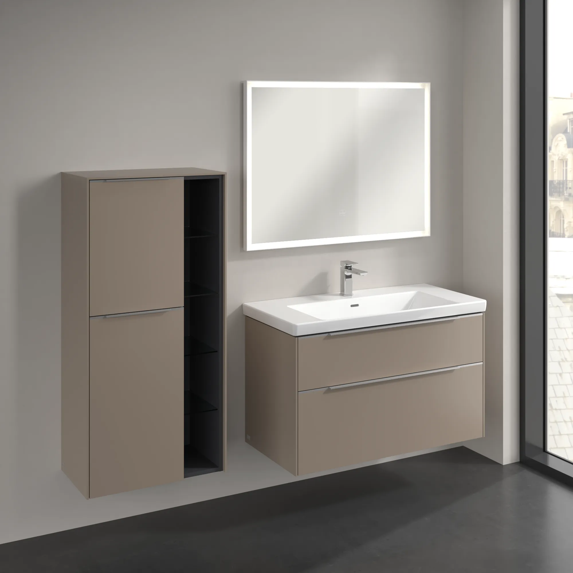 Villeroy & Boch Subway 3.0 Mittelschrank C59800, 574 x 1200 x 362 mm, links angeschlagen